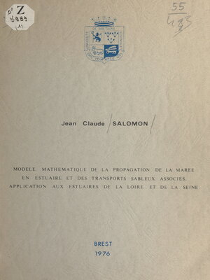 cover image of Modèle mathématique de la propagation de la marée en estuaire et des transports sableux associés